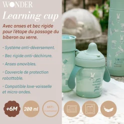 Suavinex Tasse Apprentissage Wonderland Lapin Vert 200 ml