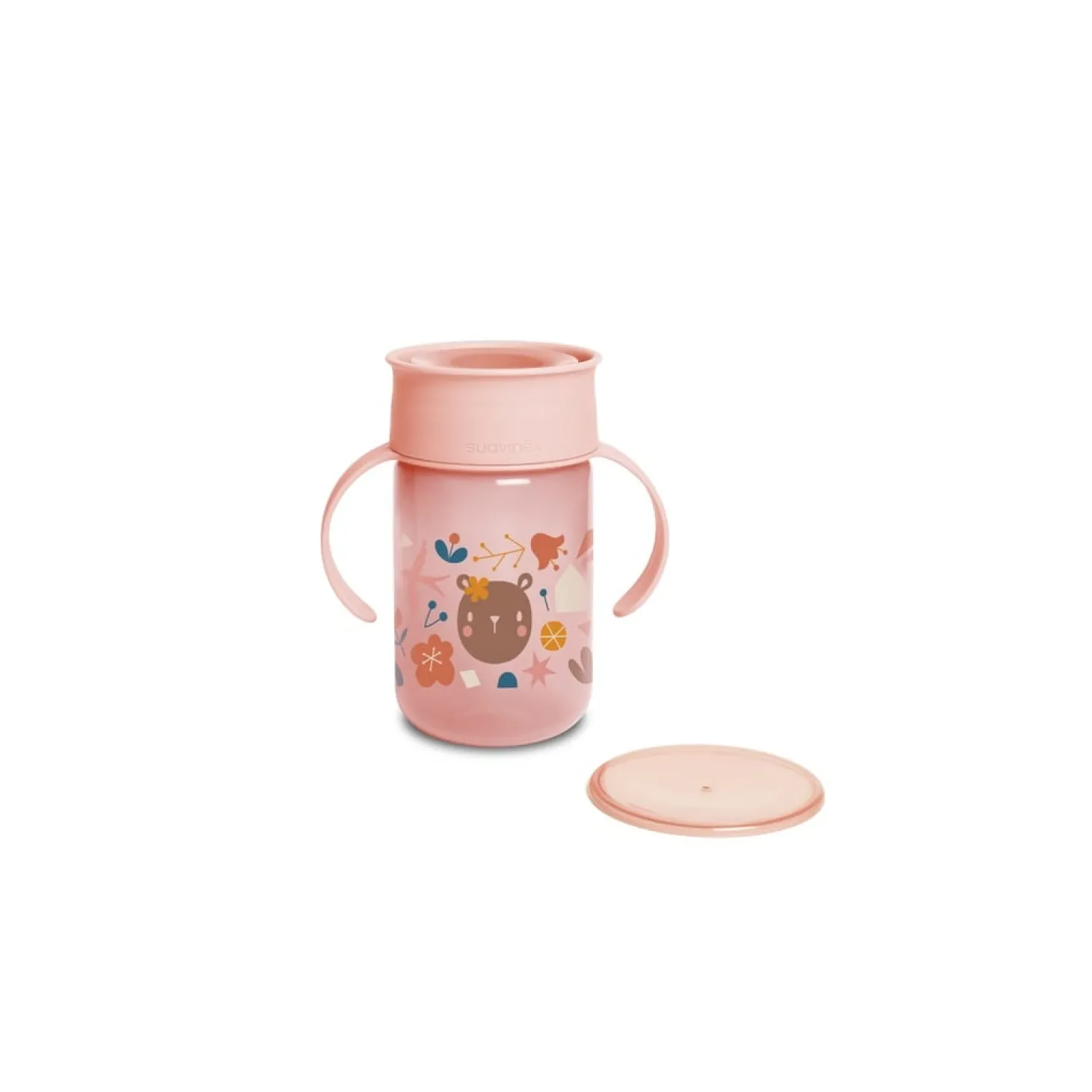 Suavinex Tasse 360° Into the Forest Rose 340ml 12 mois+