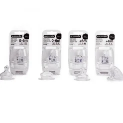 Suavinex                    2 tétines physio debit moyen silicone 0-6m