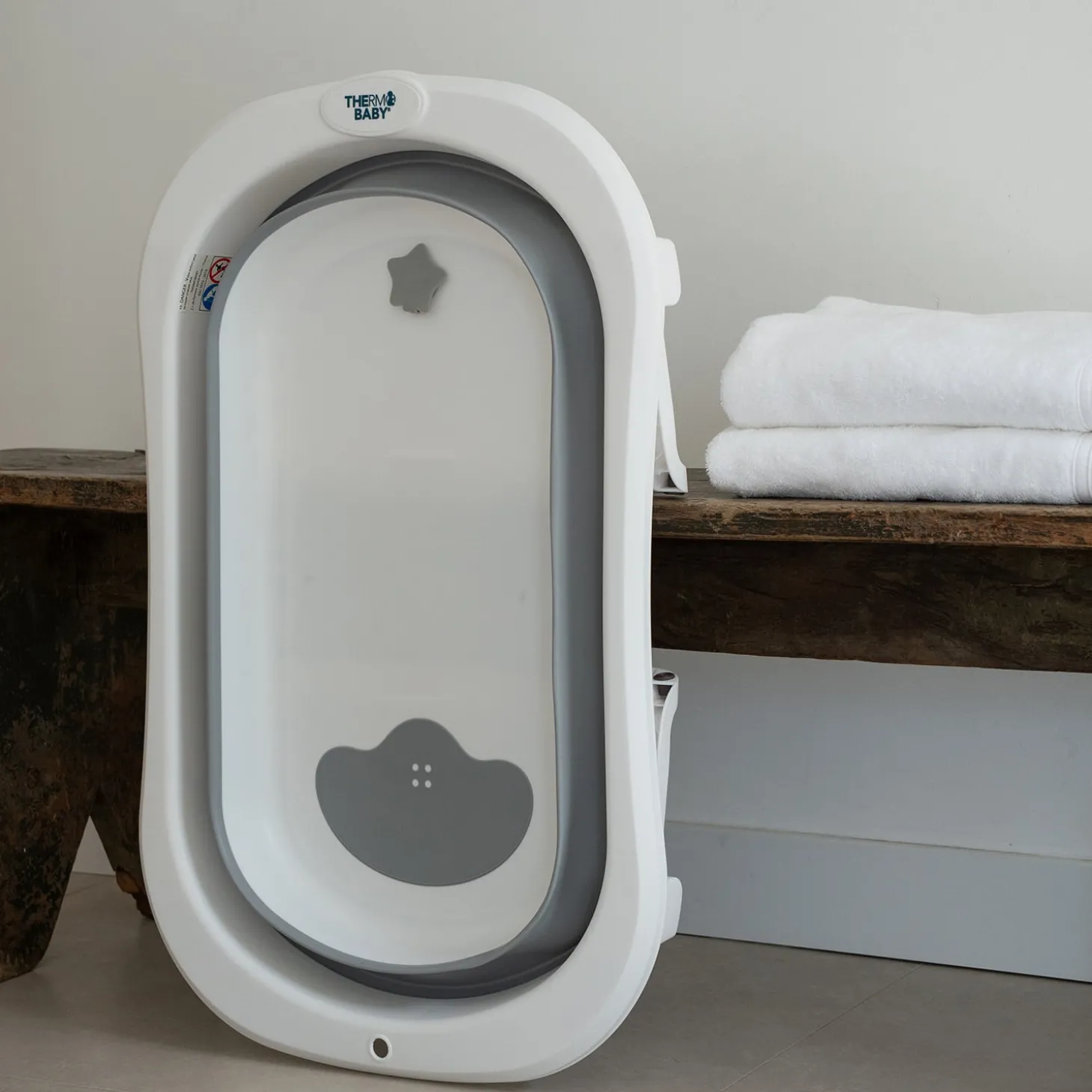 Thermobaby Baignoire pliable Foldy Gris Charme
