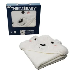 Thermobaby Cape de bain ours Blanc