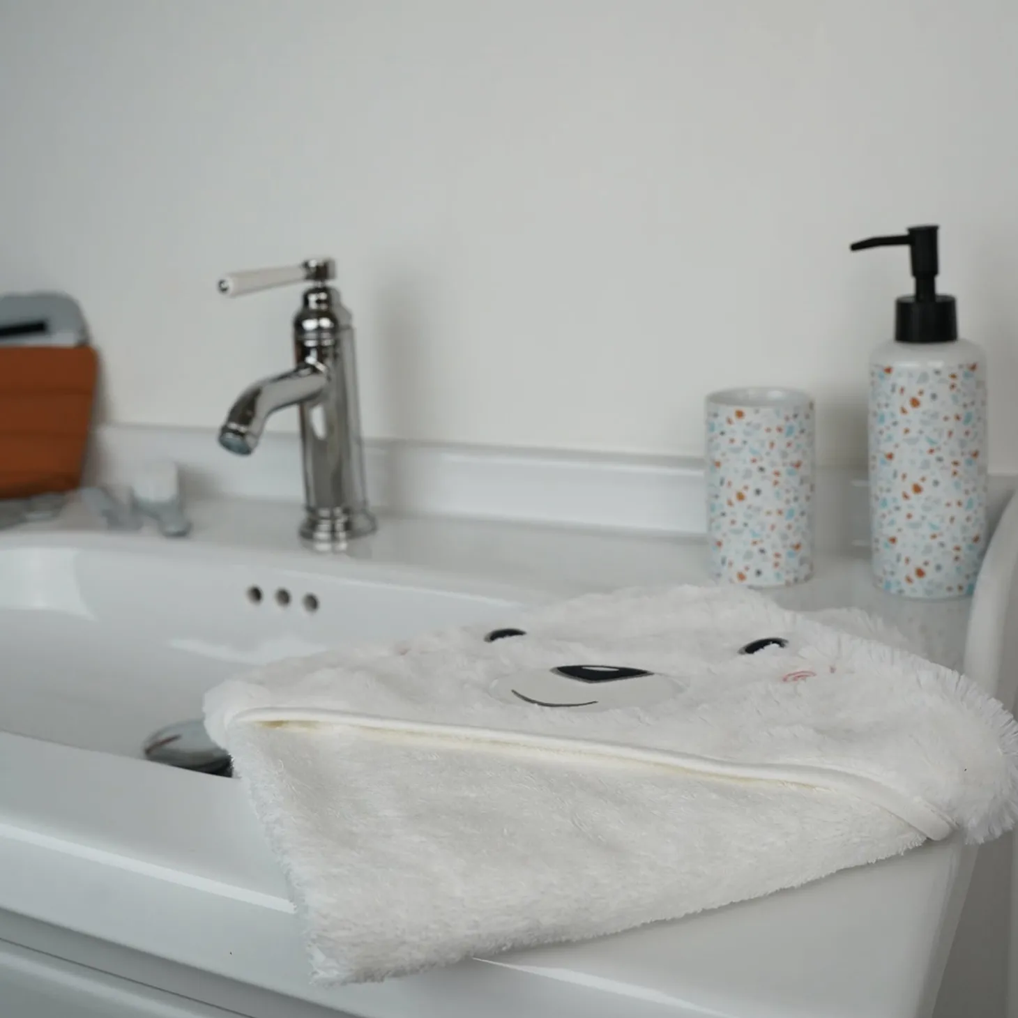 Thermobaby Cape de bain ours Blanc