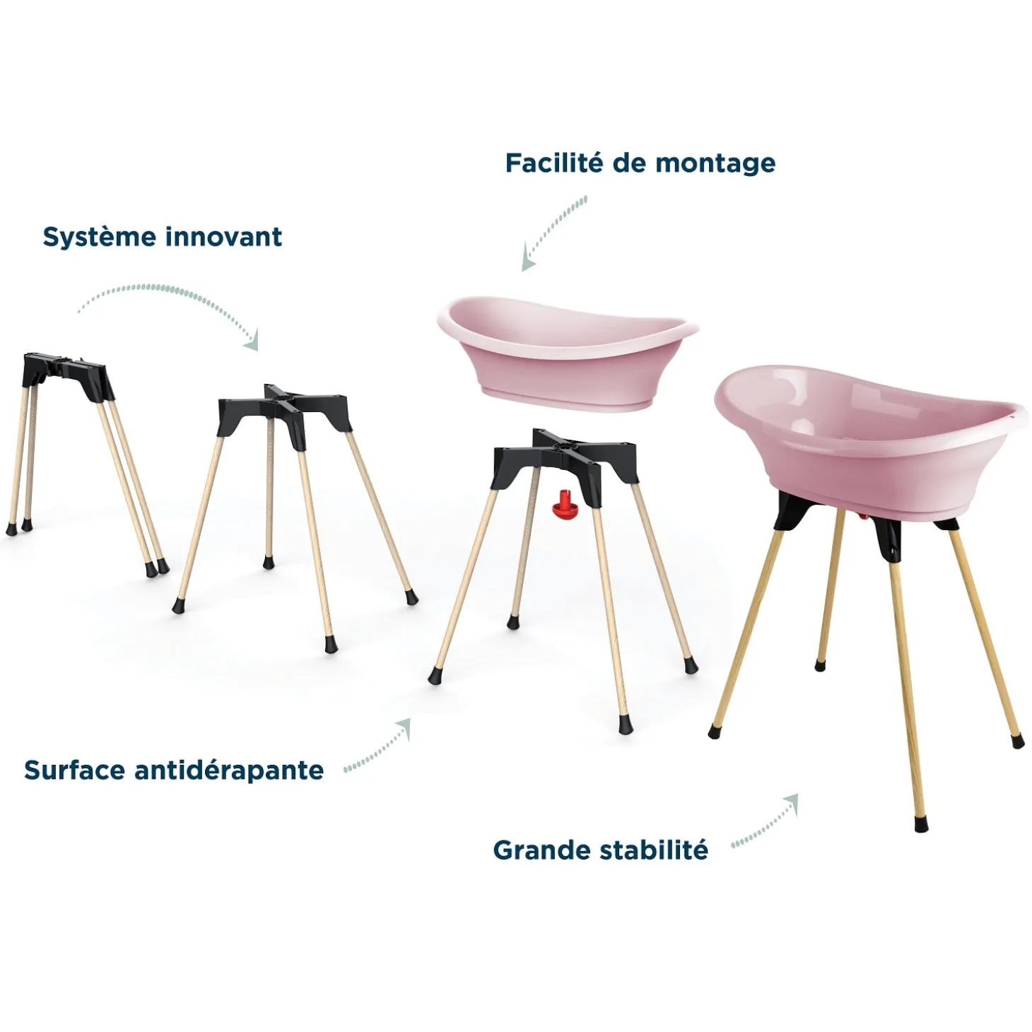 Thermobaby Kit de baignoire Vasco Rose Poudré