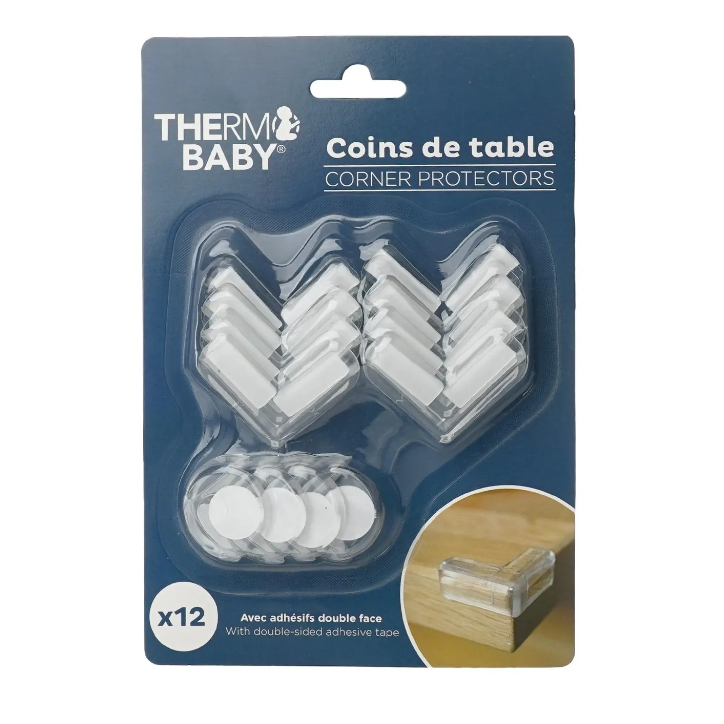 Thermobaby Lot de 12 coins de table Transparent