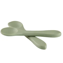 Thermobaby                    Lot de 2 cuillères silicone    Vert Cactus