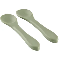 Thermobaby                    Lot de 2 cuillères silicone    Vert Cactus