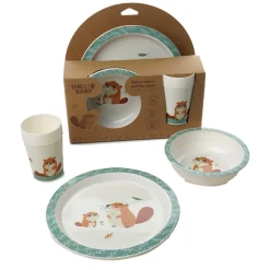 Thermobaby Mon Premier Coffret Repas Micro-Ondes Castor Vert Sauge