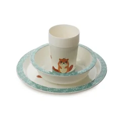 Thermobaby Mon Premier Coffret Repas Micro-Ondes Castor Vert Sauge