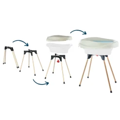 Thermobaby                    Pack plan à langer et baignoire Vasco    Blanc muguet