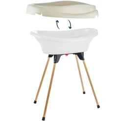 Thermobaby                    Pack plan à langer et baignoire Vasco    Blanc muguet