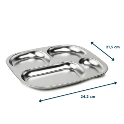 Thermobaby Plateau Compartimente Inox Inox Gris