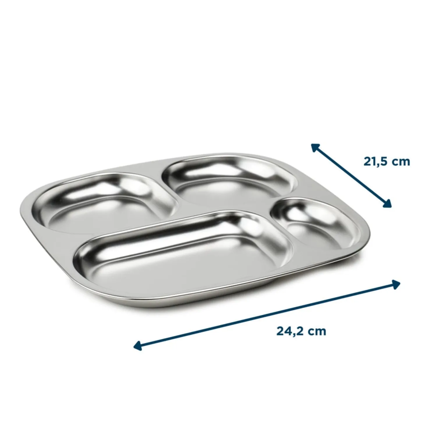 Thermobaby Plateau Compartimente Inox Inox Gris