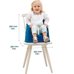 Thermobaby Rehausseur de chaise Youpla avec tablette Bleu Ocean