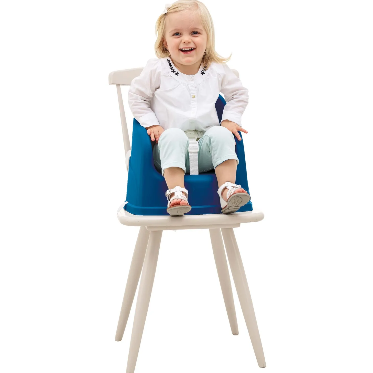 Thermobaby Rehausseur de chaise Youpla avec tablette Bleu Ocean