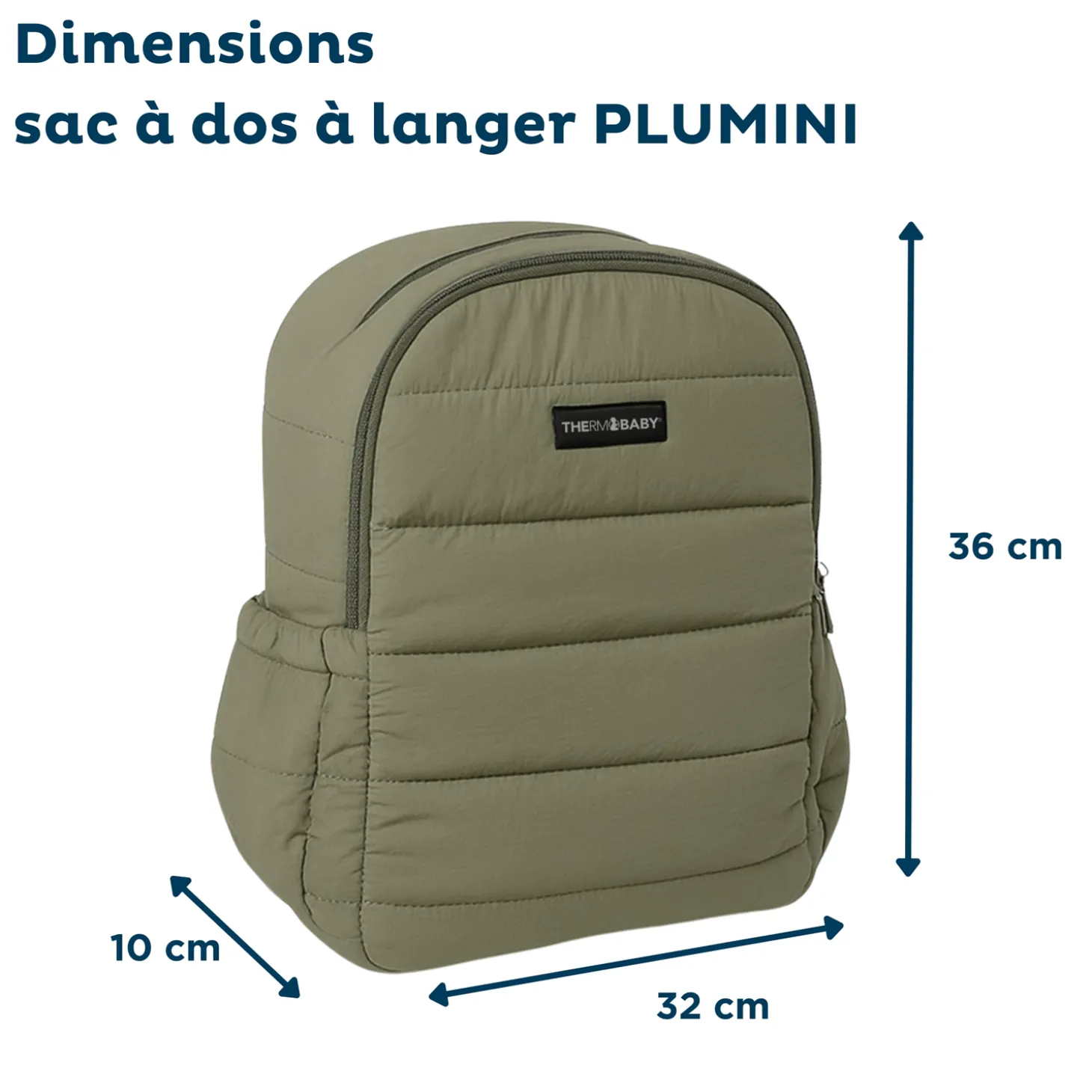 Thermobaby Sac à dos à langer Plumini Vert Cactus