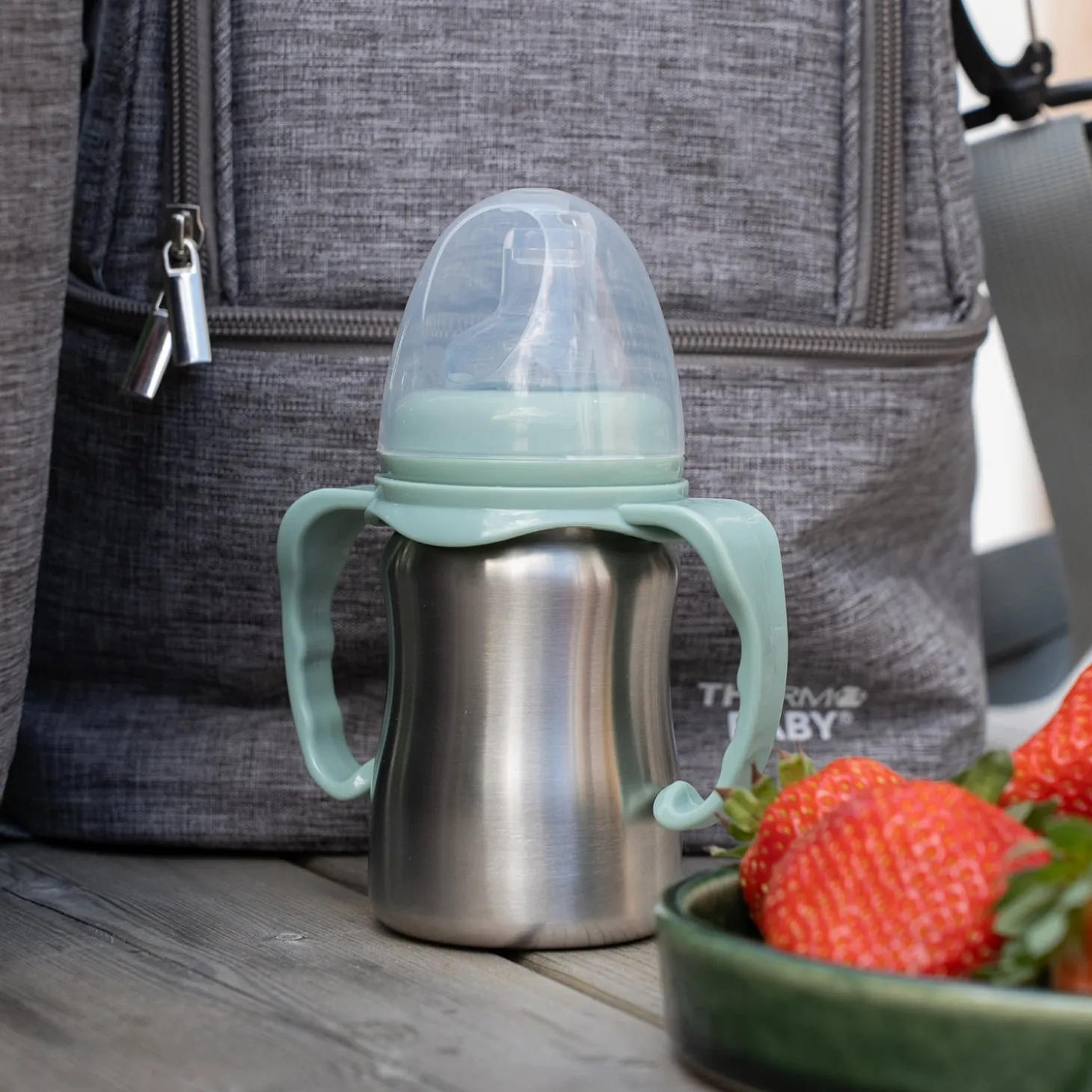 Thermobaby Tasse Apprentissage Inox Vert Cactus 180 ml