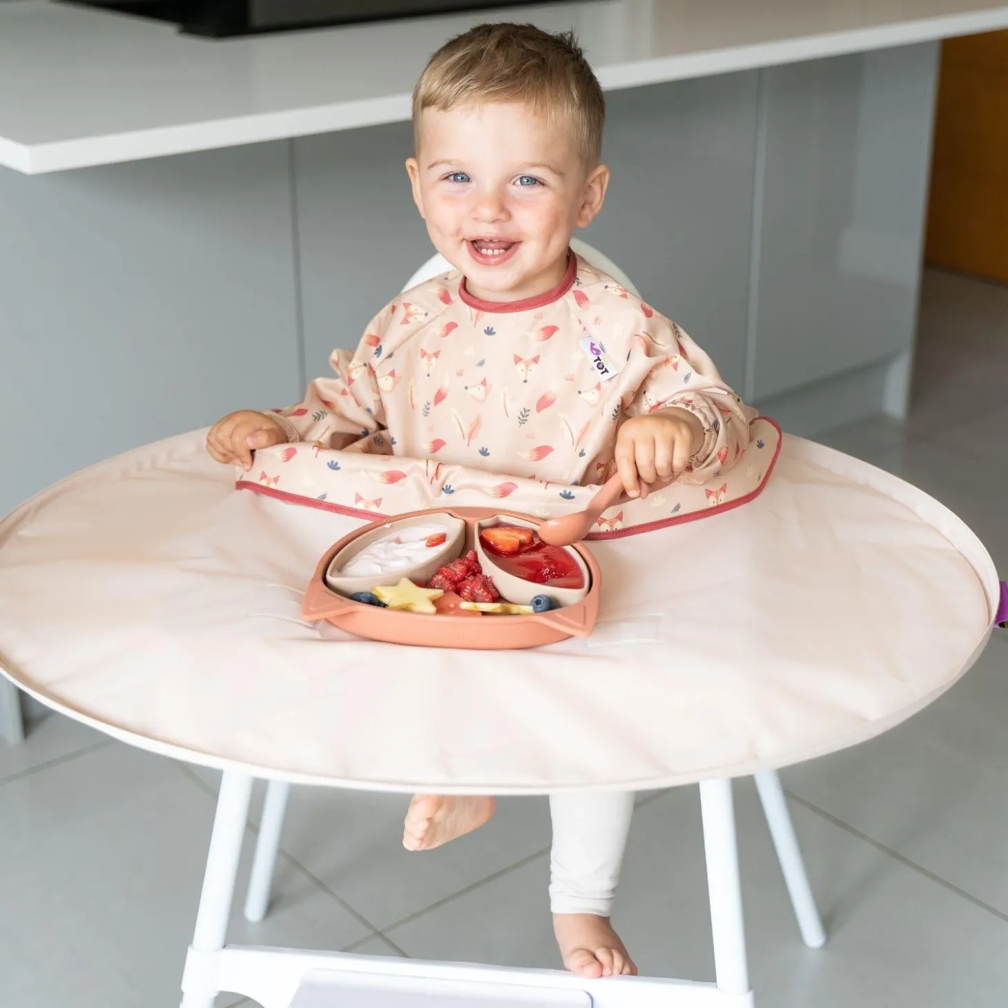 Tidy tot Bavoir Supplémentaire Kit manche longue Renard 6 mois