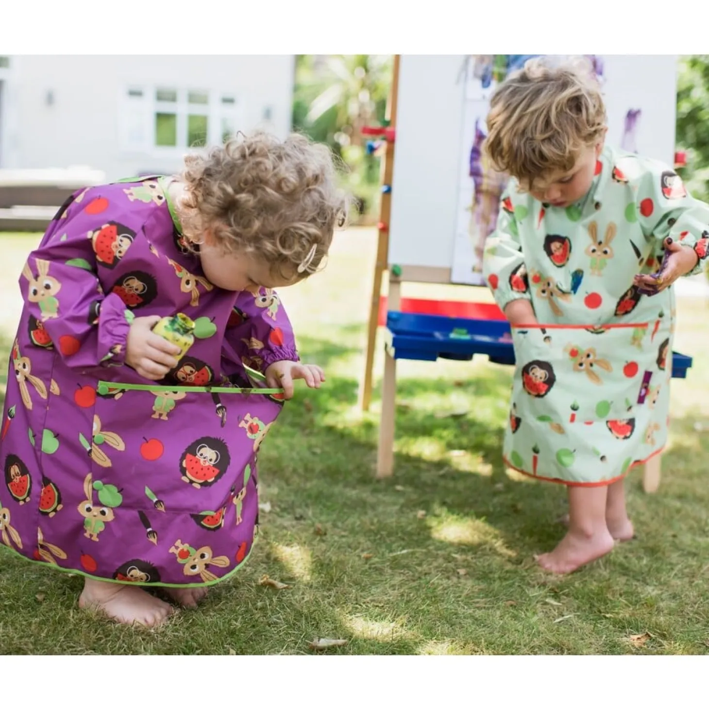 Tidy tot Bavoir Tablier à Manches Longues Violet 6 mois