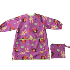 Tidy tot Bavoir Tablier à Manches Longues Violet 6 mois