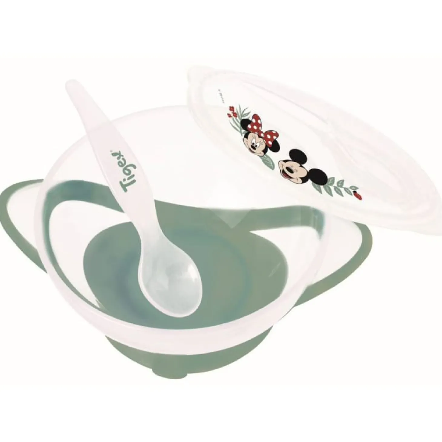 Tigex Bol Ventouse avec cuillère Mickey Minnie Transparent 6 mois+