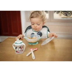 Tigex Bol Ventouse avec cuillère Mickey Minnie Transparent 6 mois+