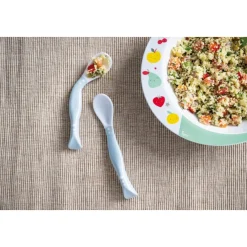 Tigex                    2 Cuillères d'apprentissage orientables    Gris