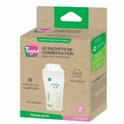 Tigex                    20 sachets de conservation pour lait maternel    Transparent