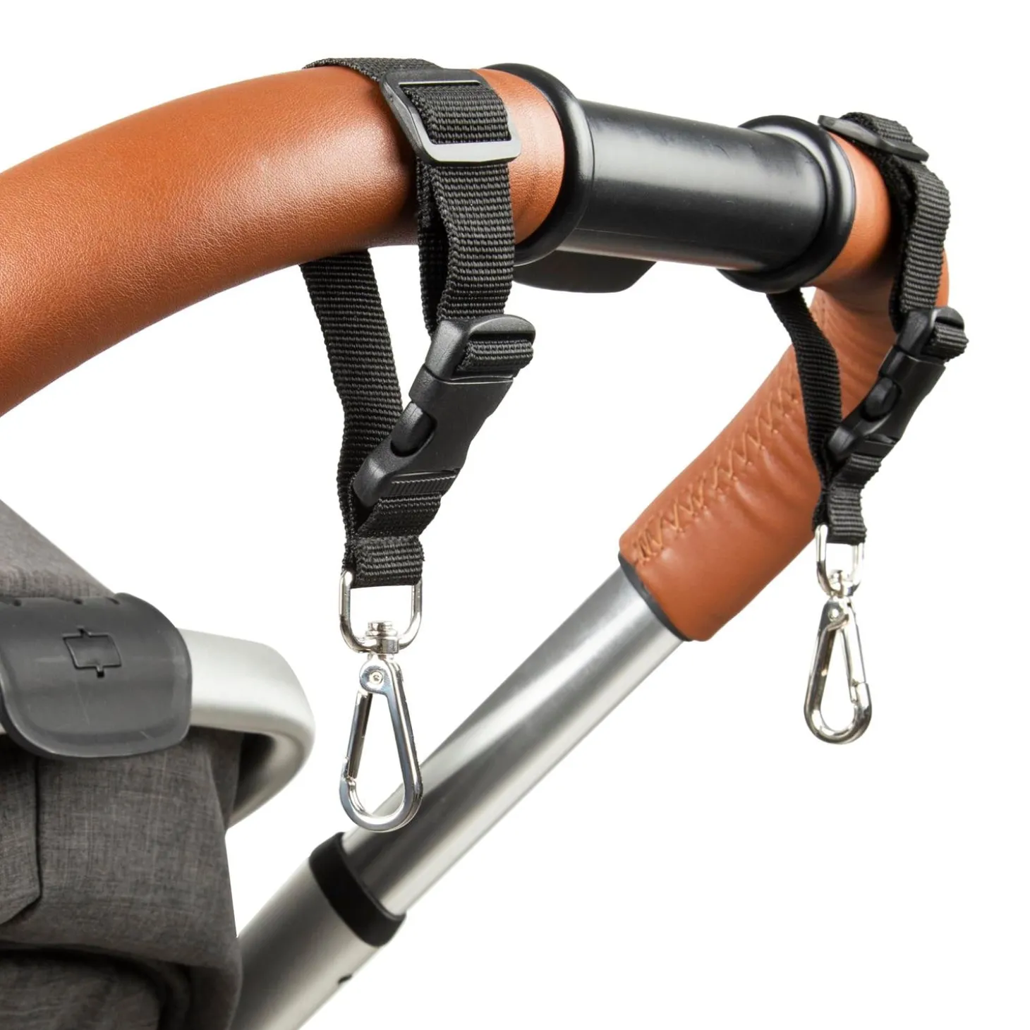 Tinéo Lot de 2 attaches pour poussette Noir