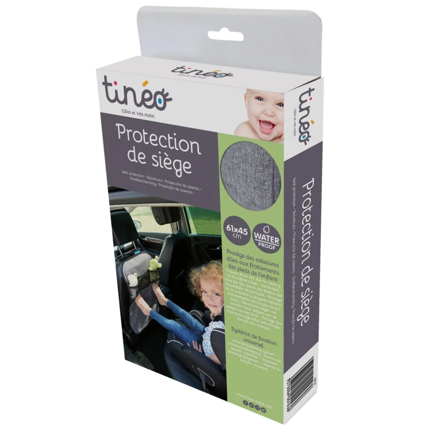 Tinéo Protection de chaise Gris