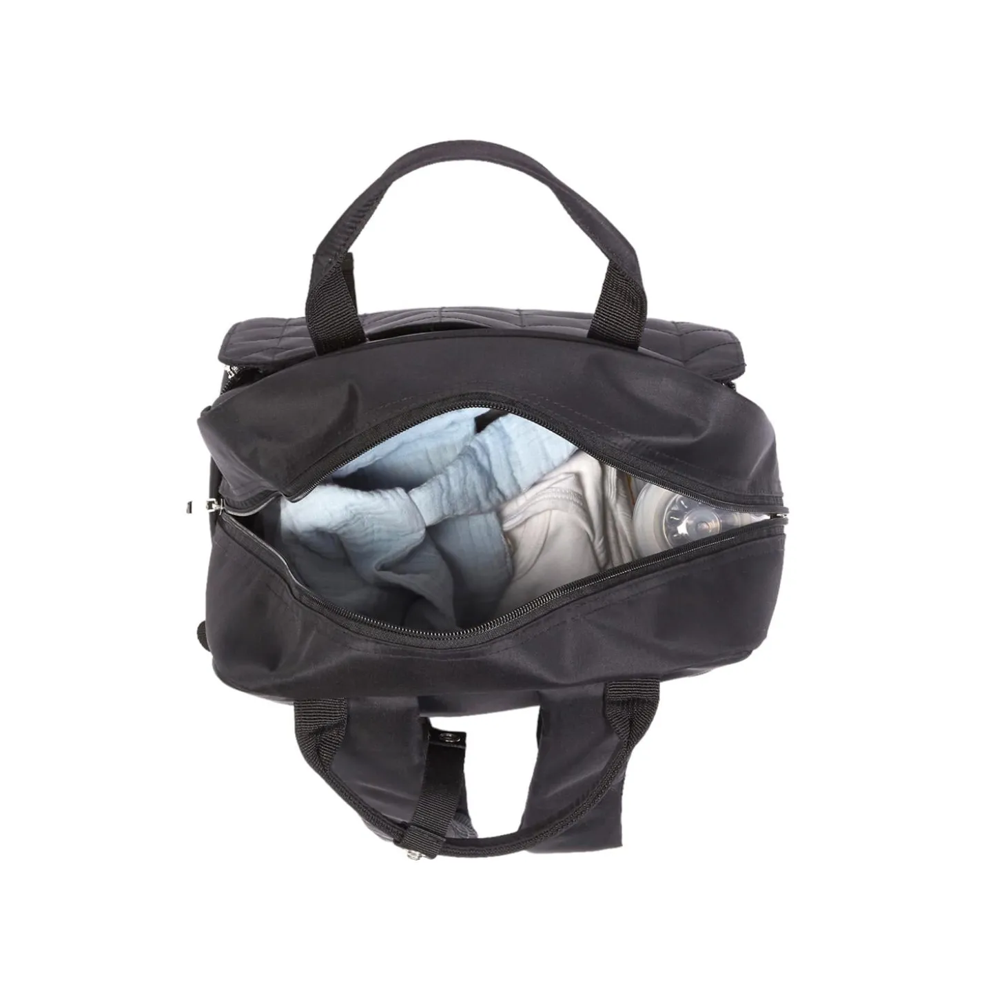 Tinéo Sac à dos à langer matelassé Noir
