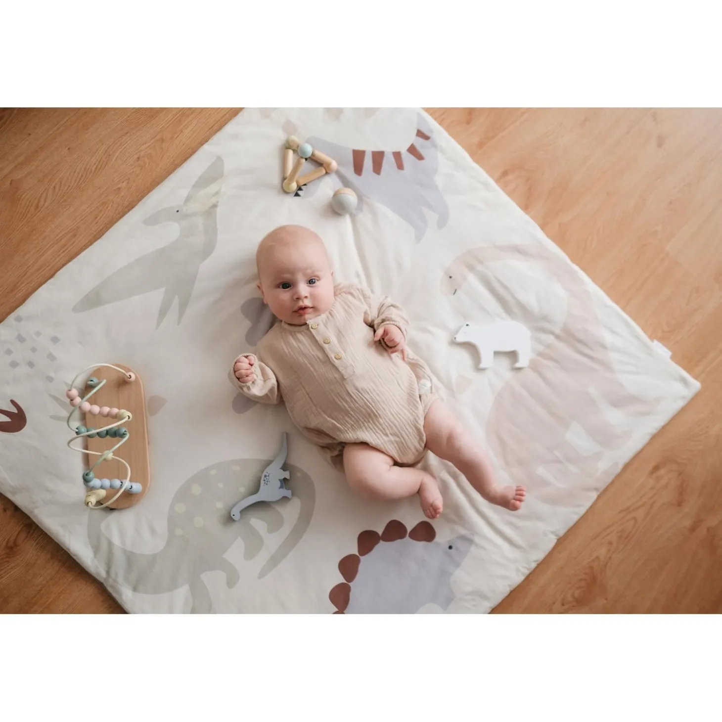 Tinéo Tapis de Jeu Nomade Dinosaurs Multicolore