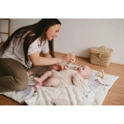 Tinéo Tapis de Jeu Nomade Dinosaurs Multicolore