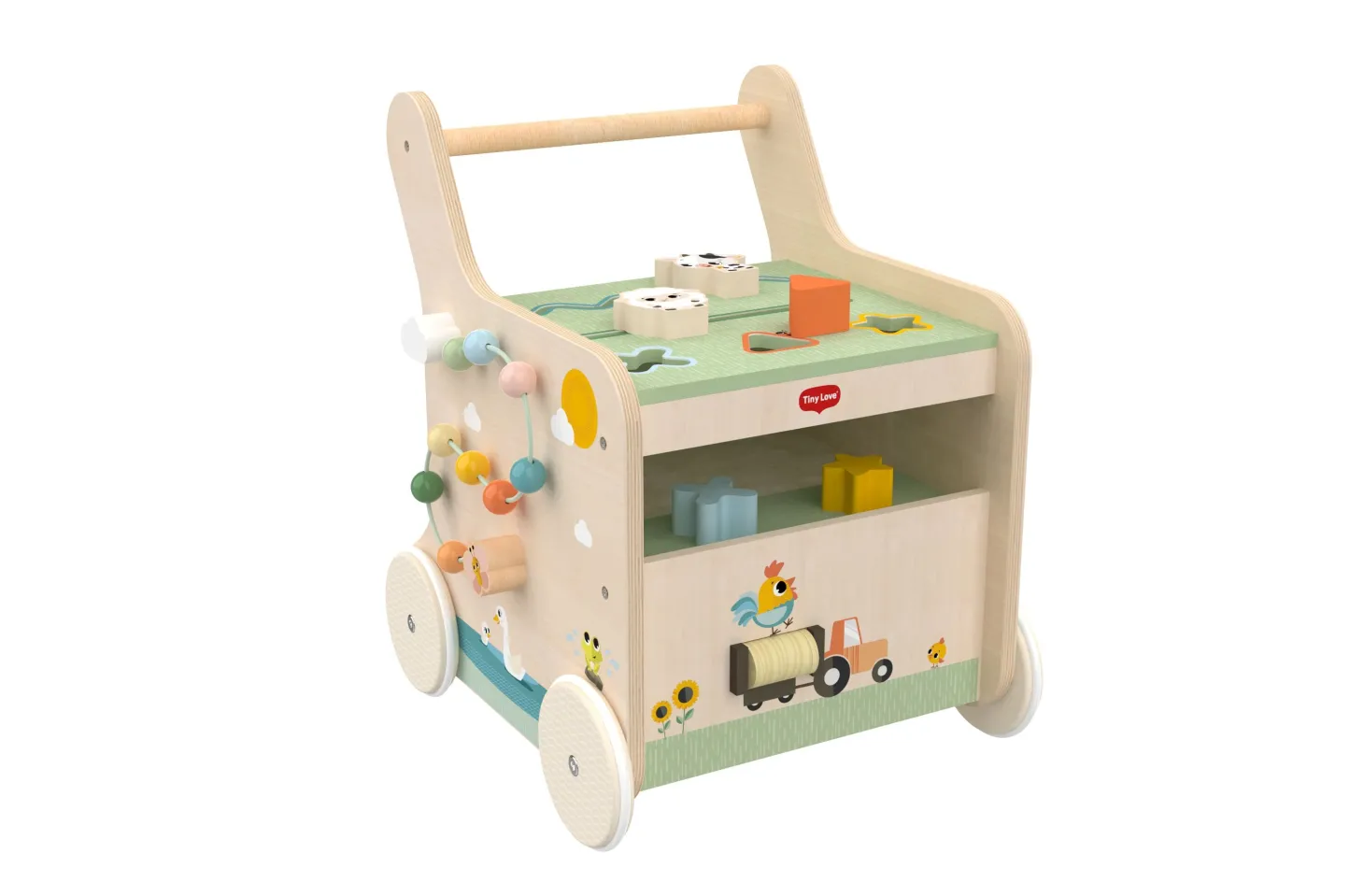 Tiny Love Chariot d'activité en bois Farmers