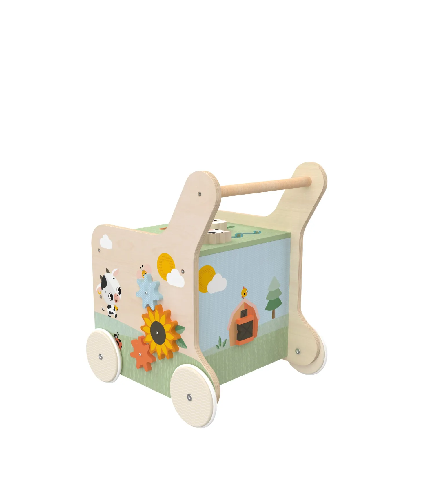 Tiny Love Chariot d'activité en bois Farmers