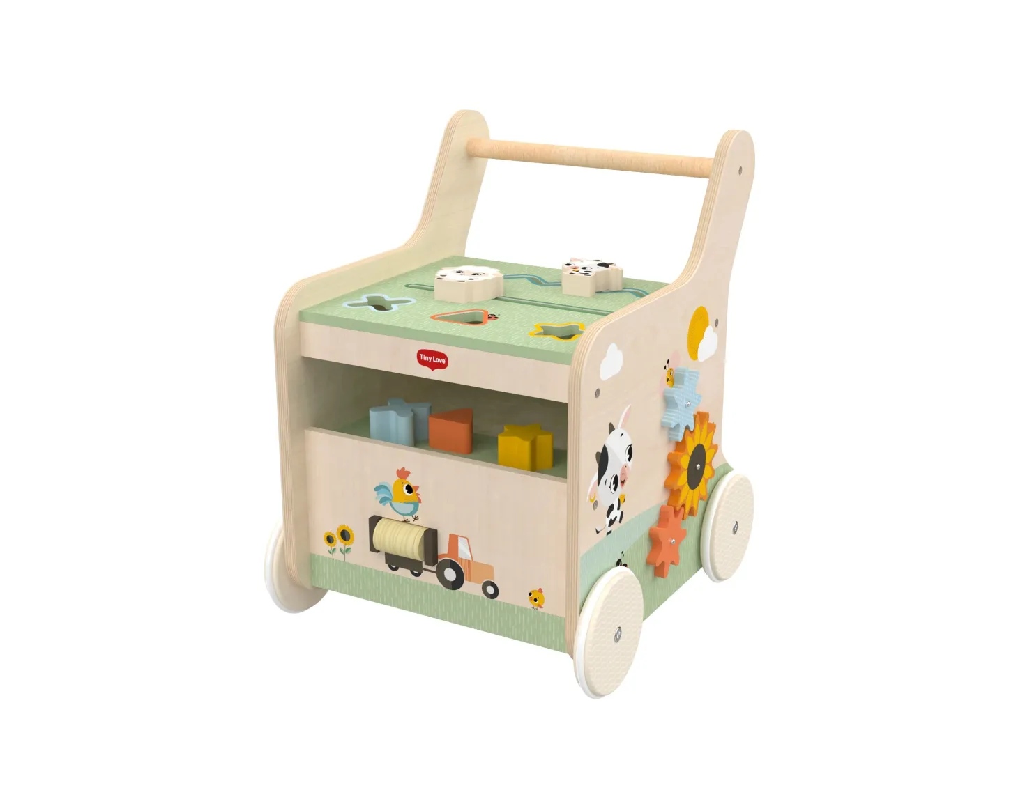 Tiny Love Chariot d'activité en bois Farmers