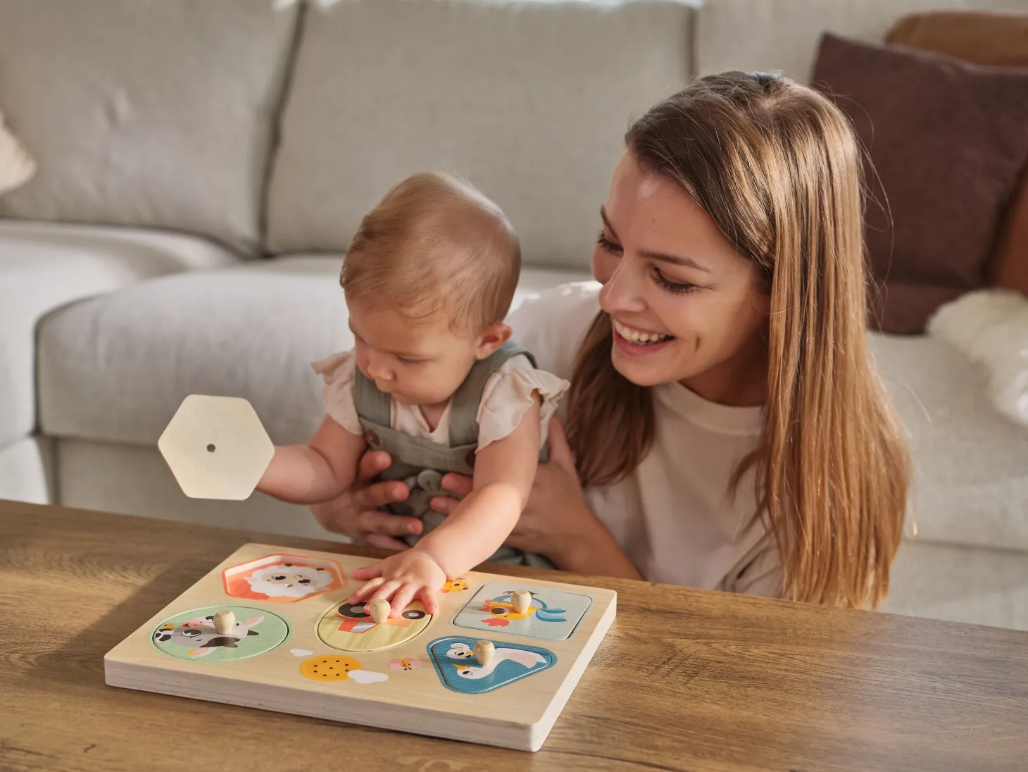 Tiny Love Puzzle musical en bois Farmers