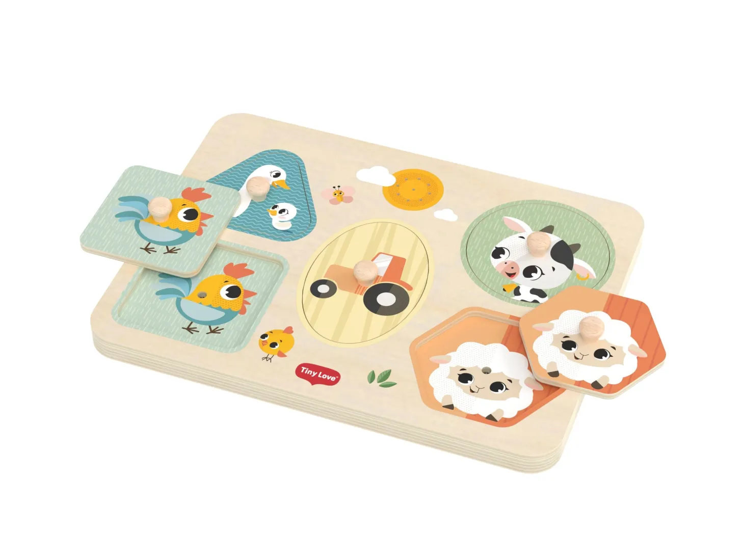 Tiny Love Puzzle musical en bois Farmers
