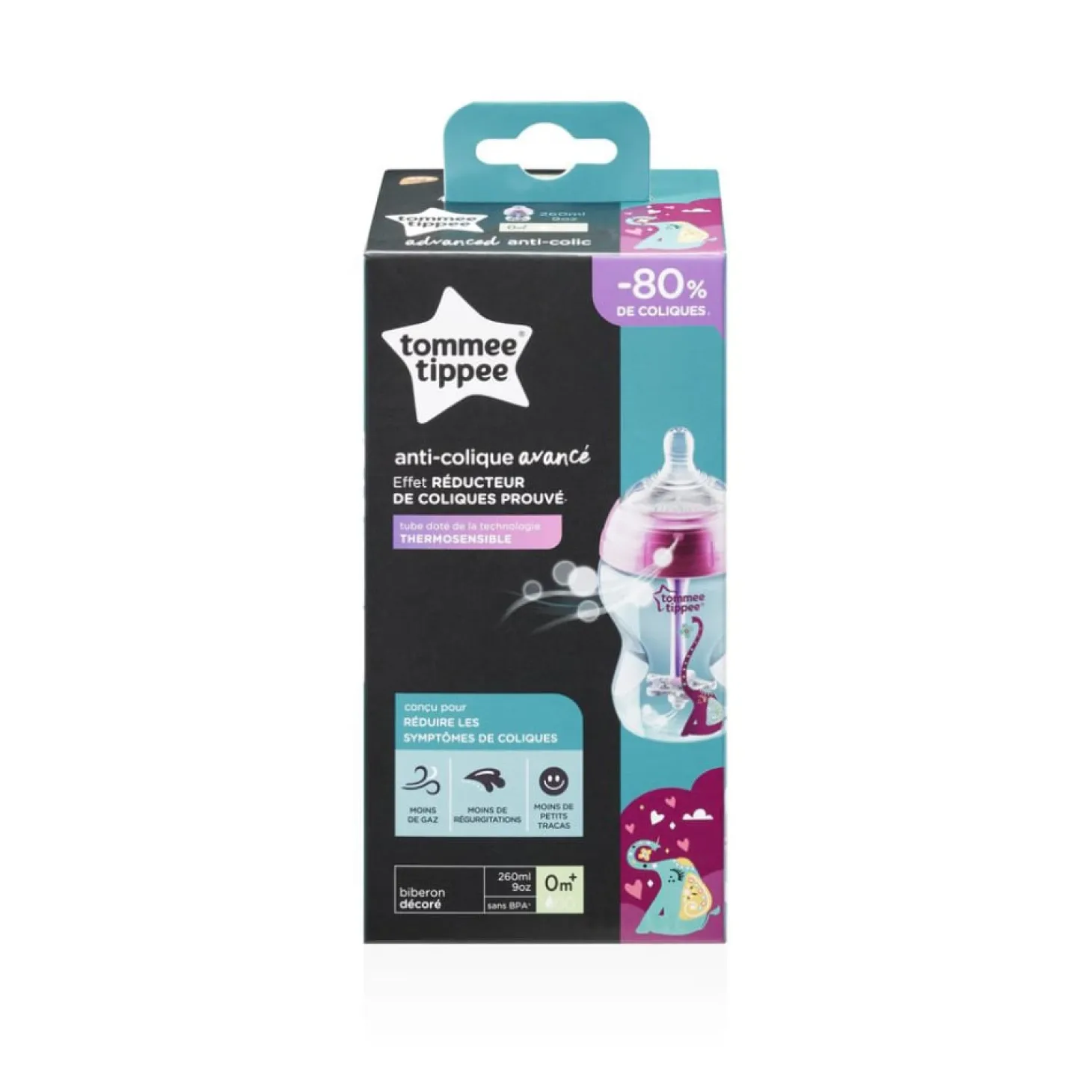 Tommee Tippee Biberon Anti-colique avancé Décoré Garcon 150 ml