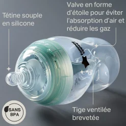 Tommee Tippee Lot de 2 biberons Avanced Anti Colique Transparent 260 ml