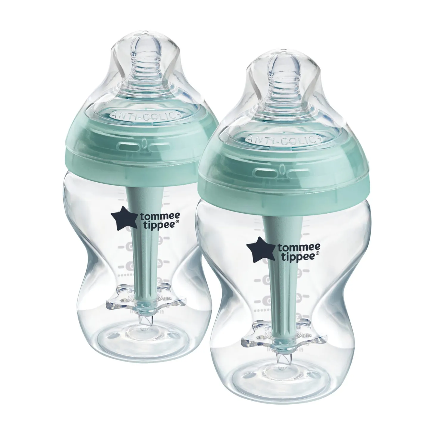 Tommee Tippee Lot de 2 biberons Avanced Anti Colique Transparent 260 ml