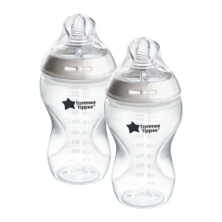 Tommee Tippee                    Lot de 2 biberons Natural Start     Transparent