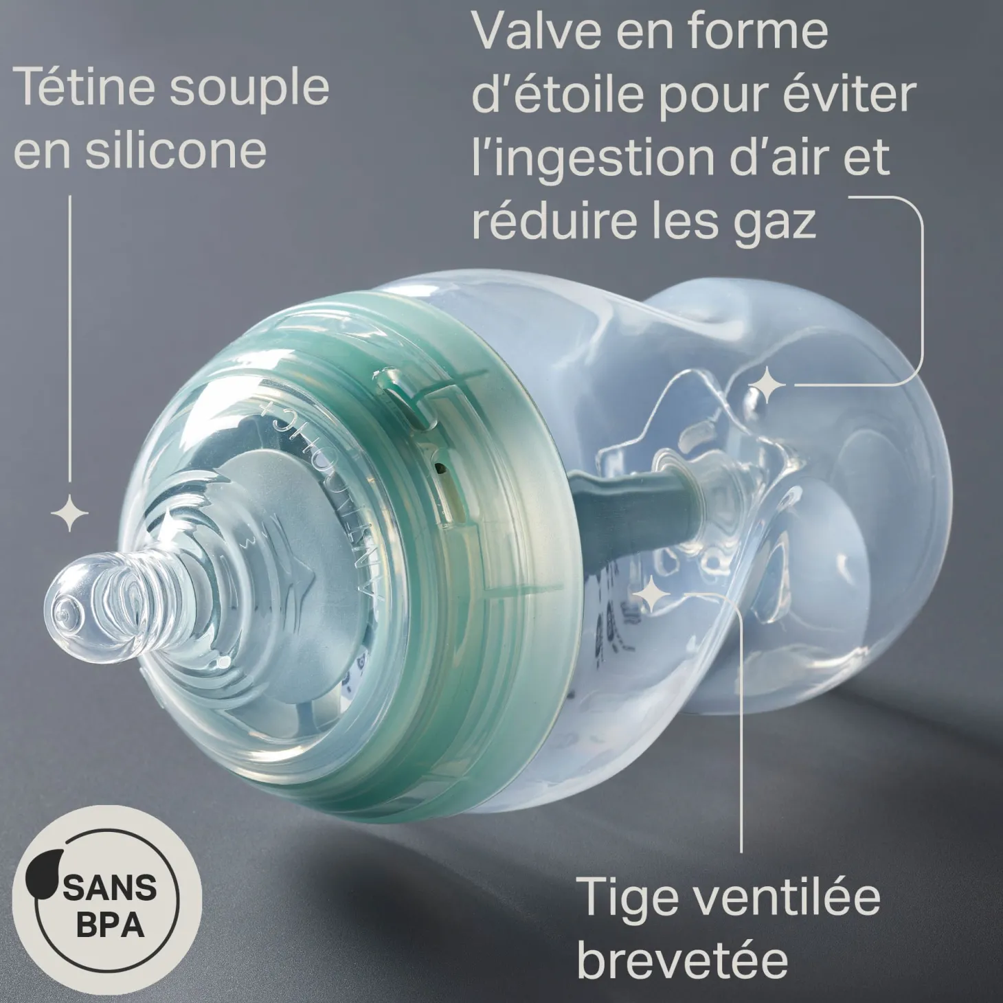 Tommee Tippee Lot de 2 Biberons Anti-colique Avancé Blanc 260 ml