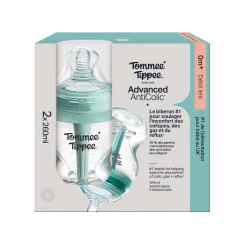 Tommee Tippee Lot de 2 Biberons Anti-colique Avancé Blanc 260 ml