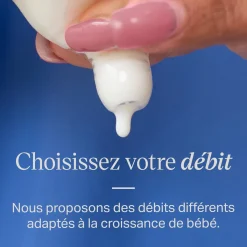 Tommee Tippee                    Lot de 2 Tétines pour biberon Natural Start    Clear            Débit Extra-lent