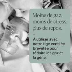 Tommee Tippee Lot de 2 Tétines pour biberon Anti-colique Avancé Clear Débit lent