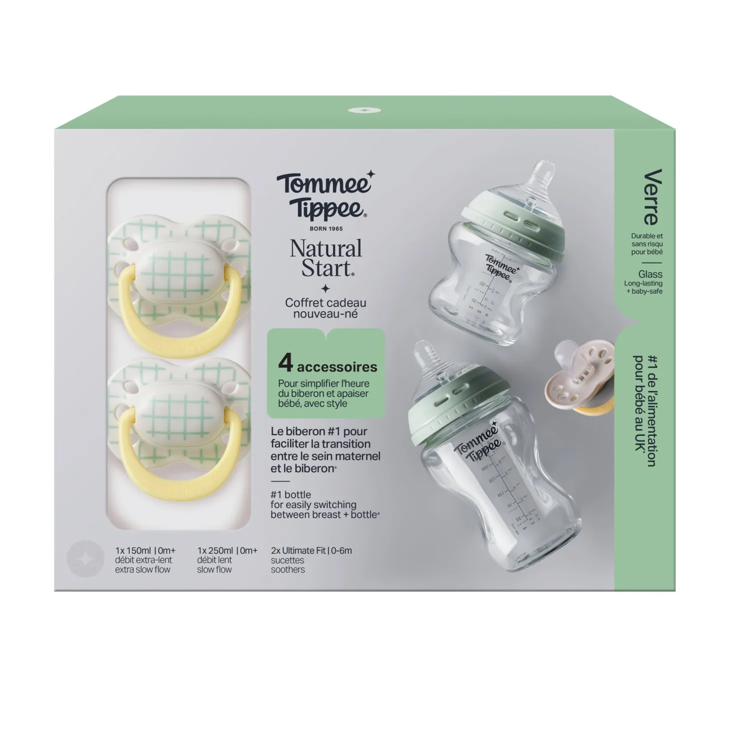 Tommee Tippee Petit coffret de naissance Natural Start Verre Blanc