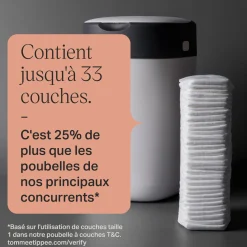 Tommee Tippee                    Poubelle à couches Twist & Click    Blanc