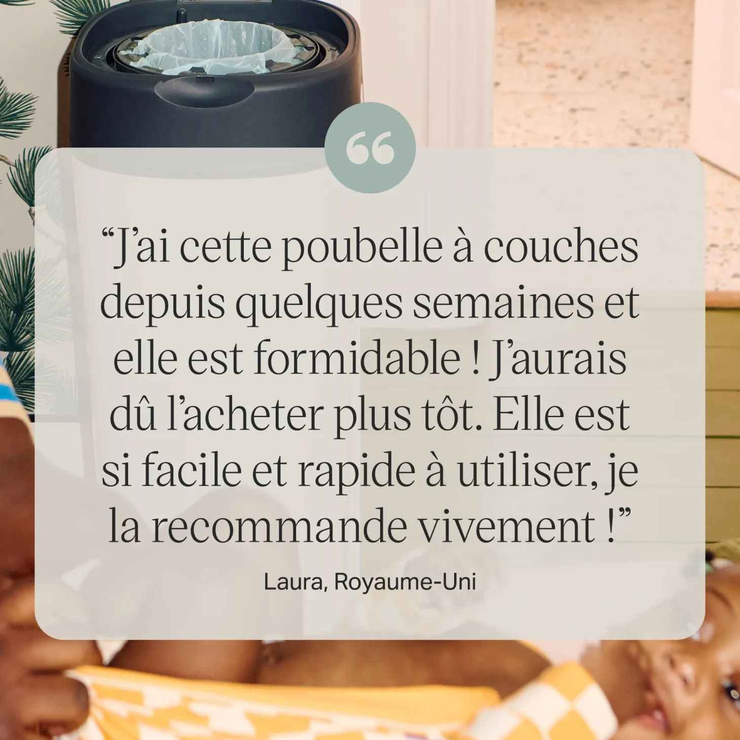 Tommee Tippee Poubelle à couches Twist & click XL FFP blanc