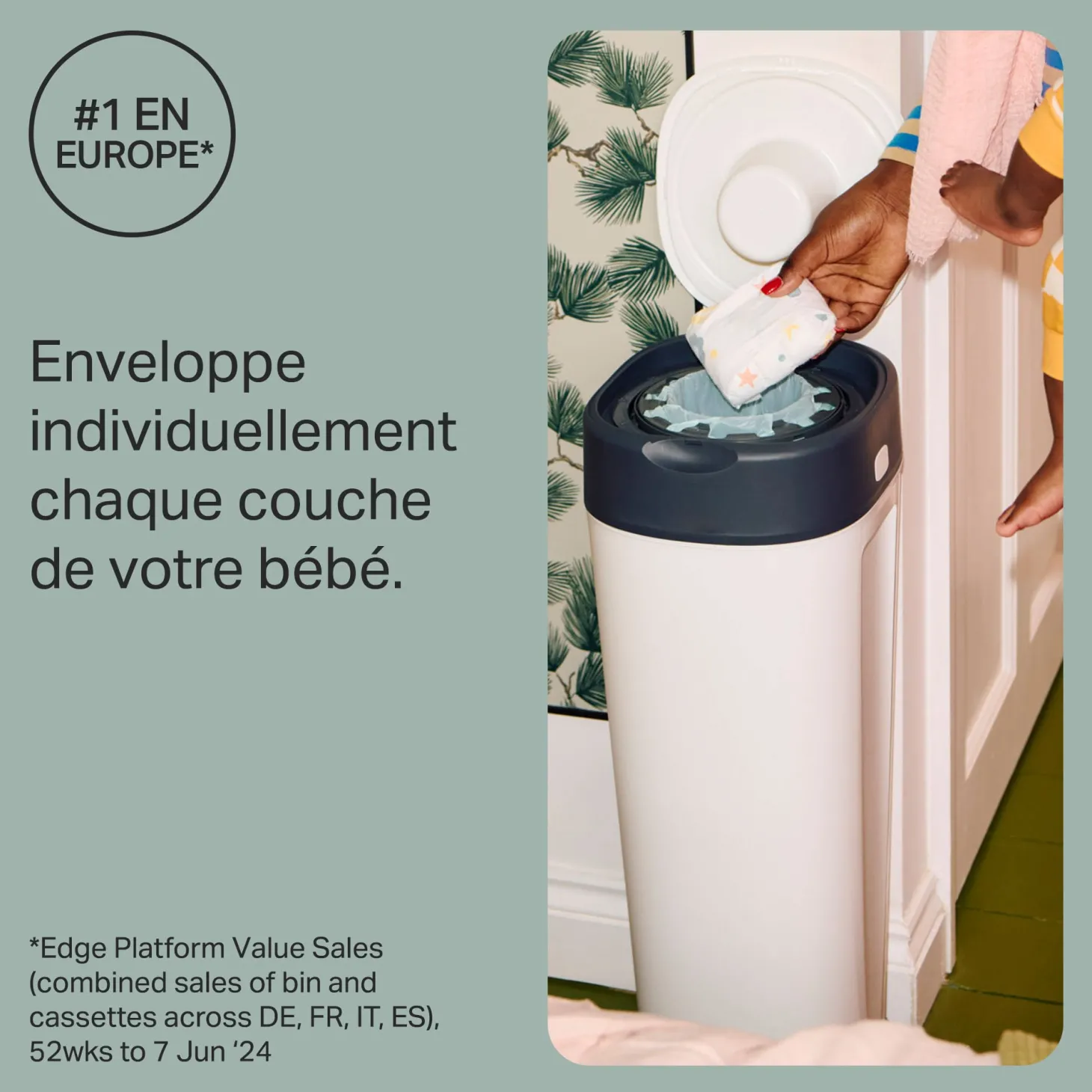 Tommee Tippee Poubelle à couches Twist & click XL FFP blanc