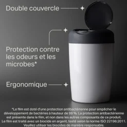 Tommee Tippee Poubelle à couches Simplee Gris